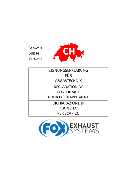 FOX Auspuffanlagen CH-Gutachten
